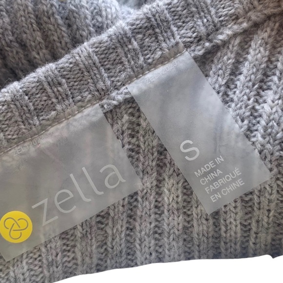 ZELLA HEATHER GRAY RIBBED WRAP SWEATER SIZE SMALL - Picture 13 of 16